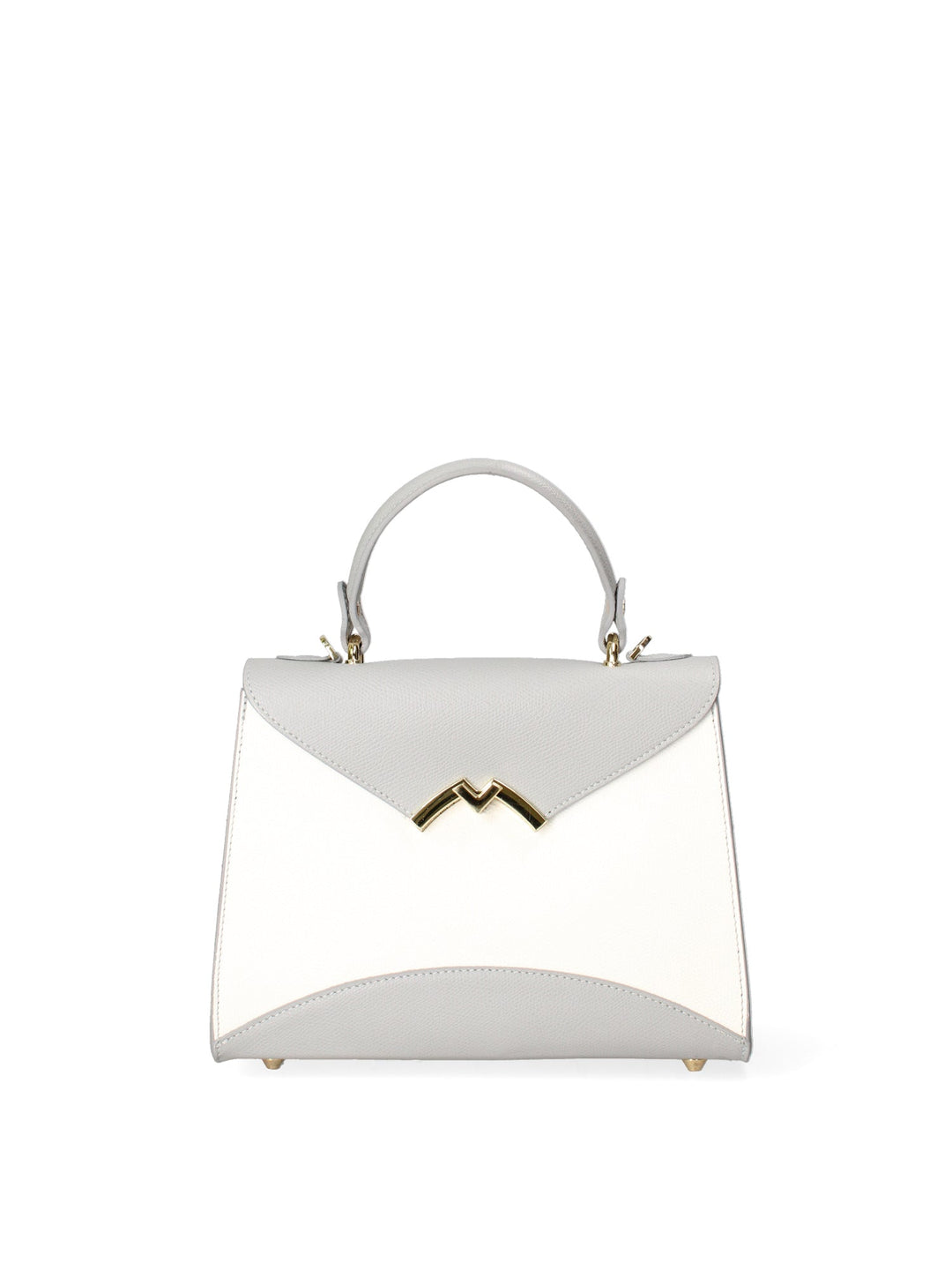 Borsa a mano da donna In Vera pelle | Gave Lux | GLX22892423FBG-BIANCO+GRIGIO