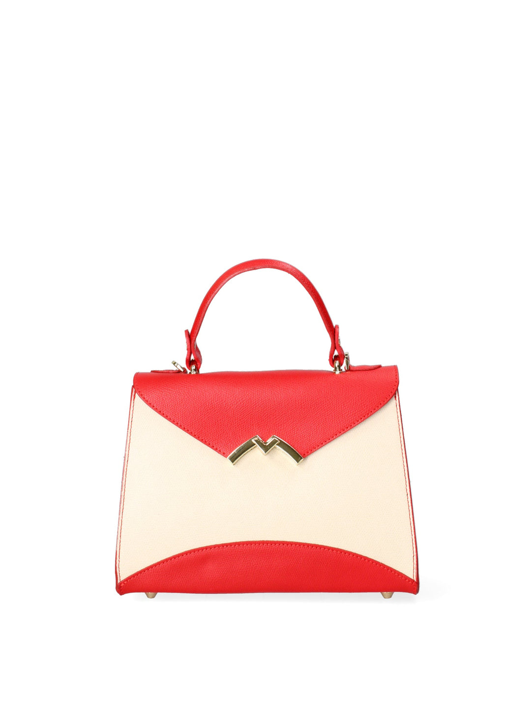 Borsa a mano da donna In Vera pelle | Gave Lux | GLX22892423FBG-BEIGE+ROSSO