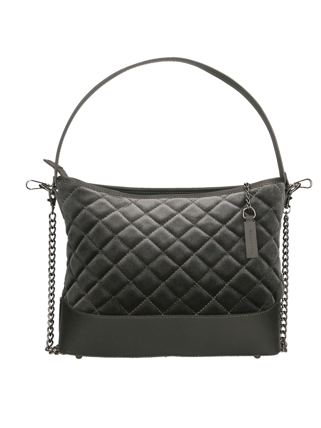 Borsa a spalla da donna In Velluto | Gave Lux | GLX22882323FBG-GRIGIO