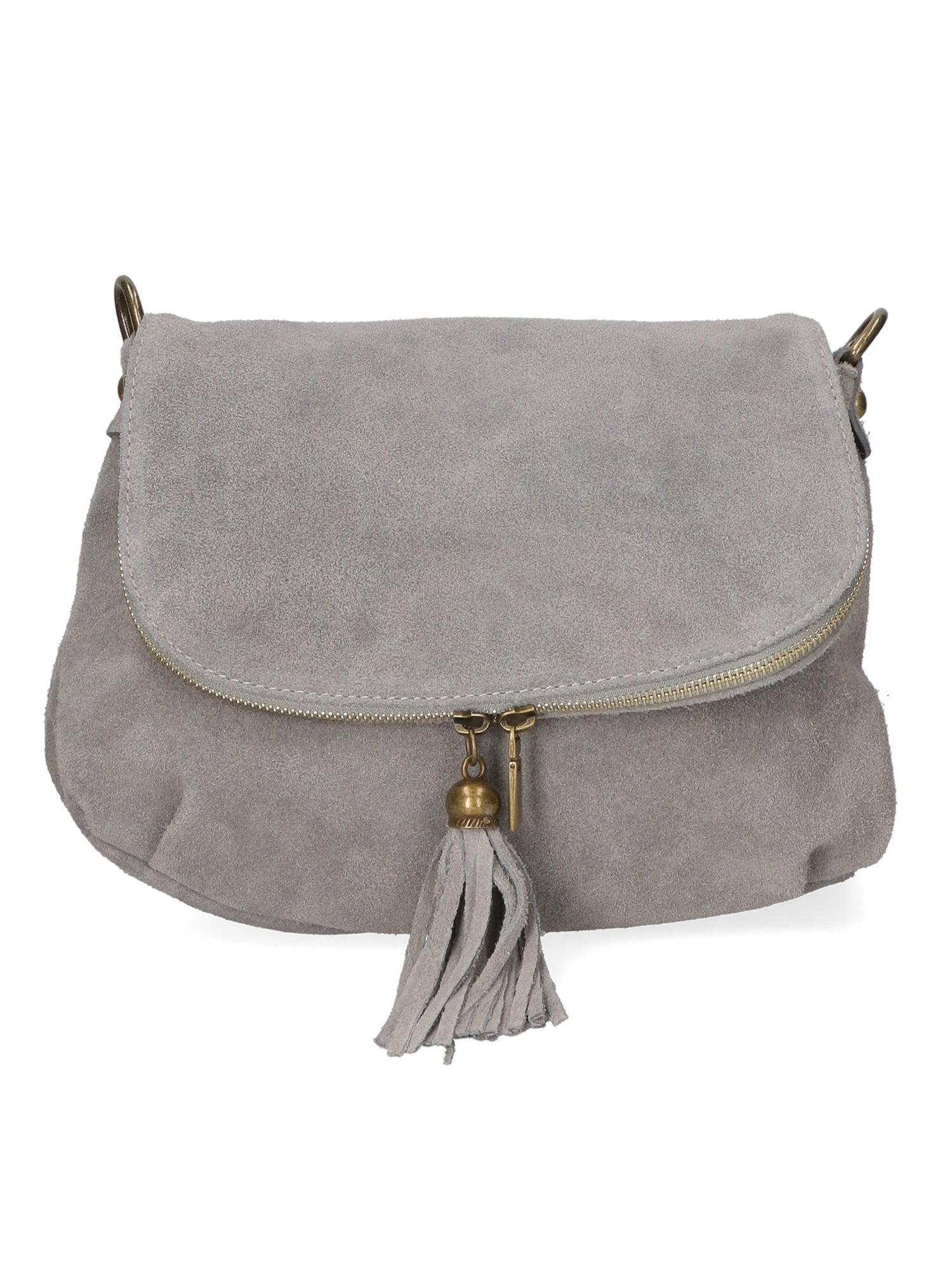 Borsa a tracolla da Donna in Vera Pelle | Gave Lux | GLX228005723FBG-018_GRIGIO_MEDIO