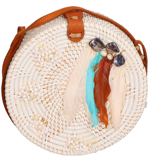 Jessica Borsa a tracolla da Donna in Paglia Intrecciata a mano