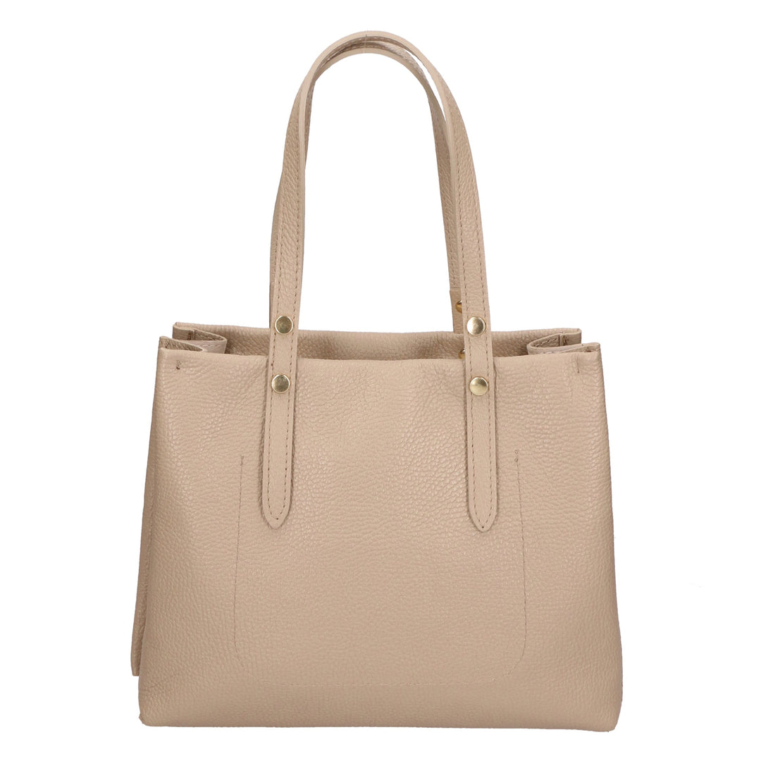 Borsa a spalla da Donna in Vera Pelle | Gave Lux | GLX220624523FBG-D05_CAPPUCCINO_CAPUCHIN