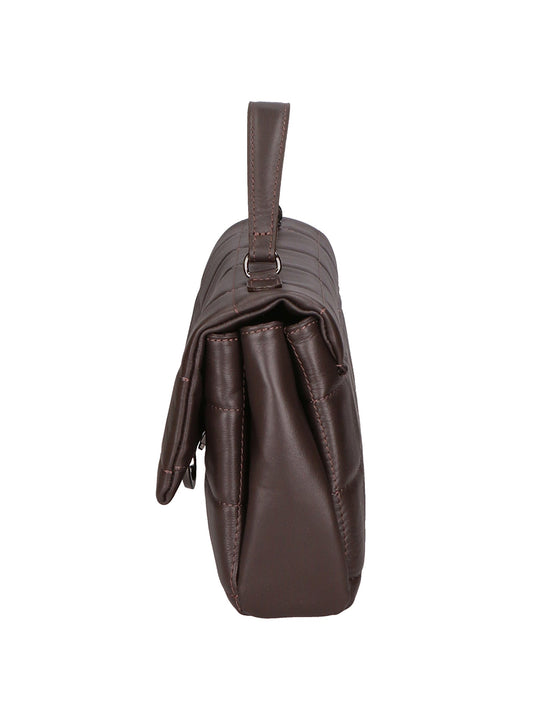 Lila Damenhandtasche aus echtem Leder
