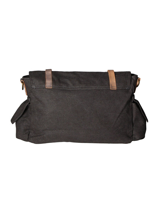Mina Unisex-Umhängetasche aus Canvas und Leder