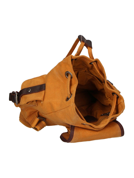 Micaela Unisex-Rucksack aus Canvas und Leder