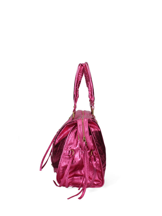 Women's Shoulder Bag In Genuine Leather Made in Italy 41x28x13 cm