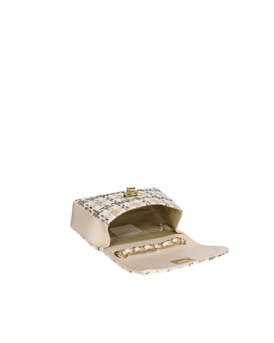 Borsa a tracolla da donna Misto Cotone e Pelle