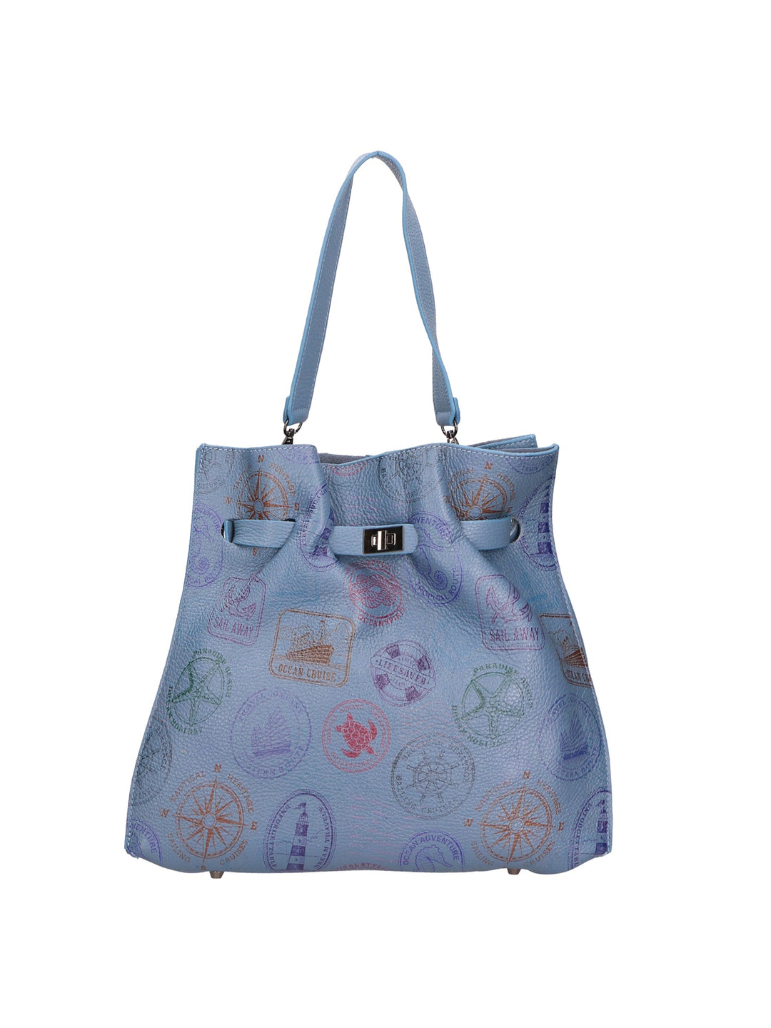 Borsa a mano da Donna in Vera Pelle | Gave Lux | GLX2256413723FBG-CIELO