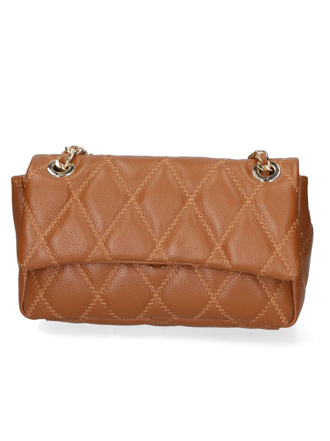 Borsa a tracolla da Donna in Vera Pelle | Gave Lux | GLX220422823FBG-D17_CUOIO_SCURO_DARK_COGNAC