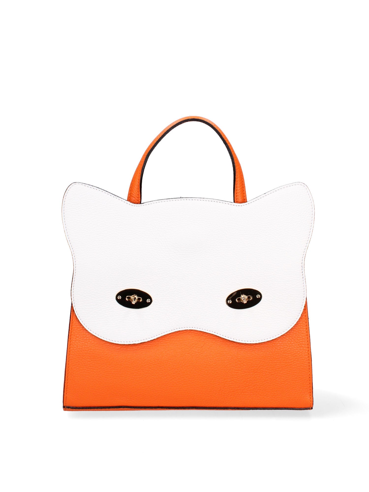 Borsa a mano da donna In Vera pelle | Gave Lux | GLX22896923FBG-ARANCIO+BIANCO