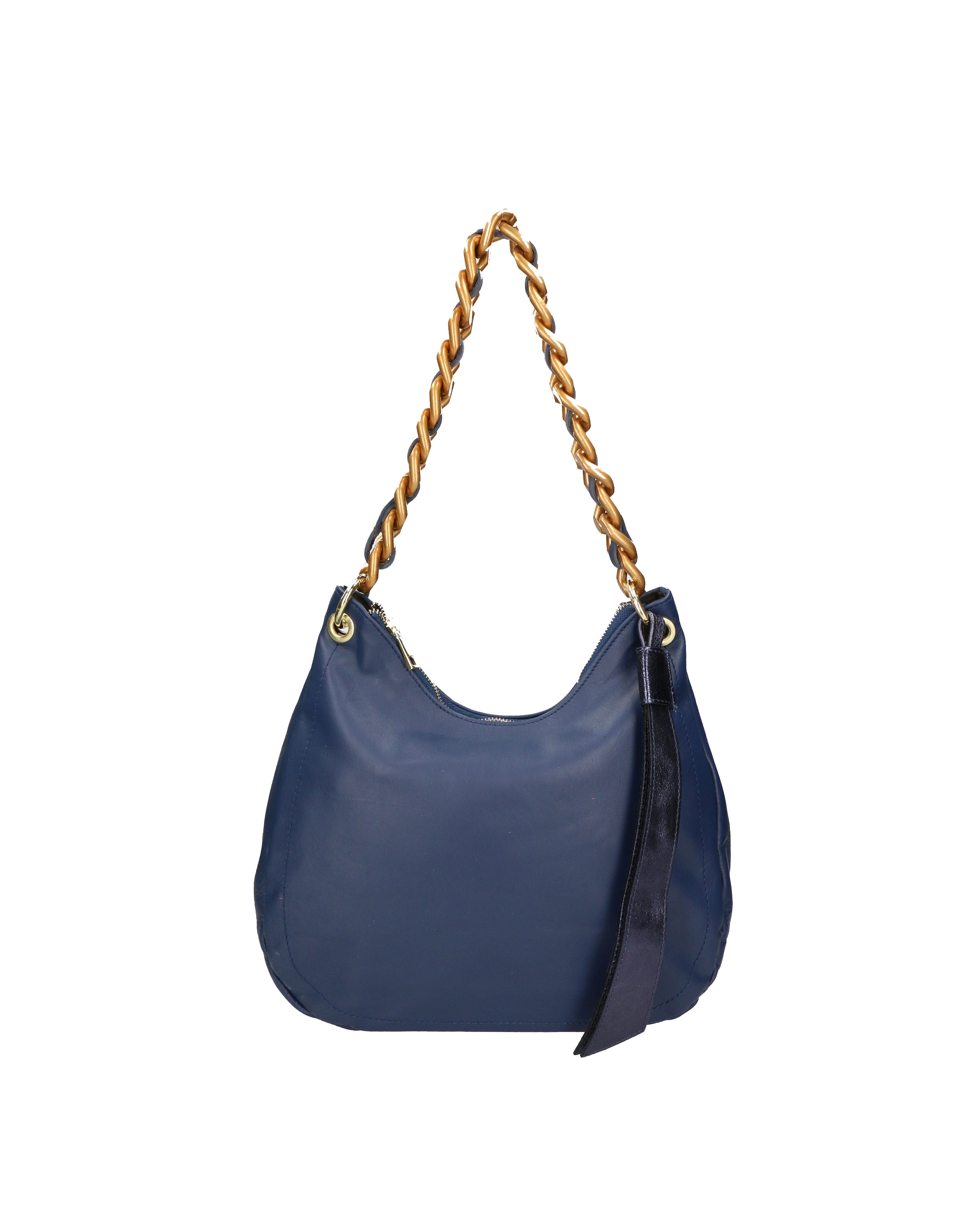 Borsa a spalla da donna In Vera pelle | Gave Lux | GLX220546223FBG-S24_BLU_JEANS+L033_BLU
