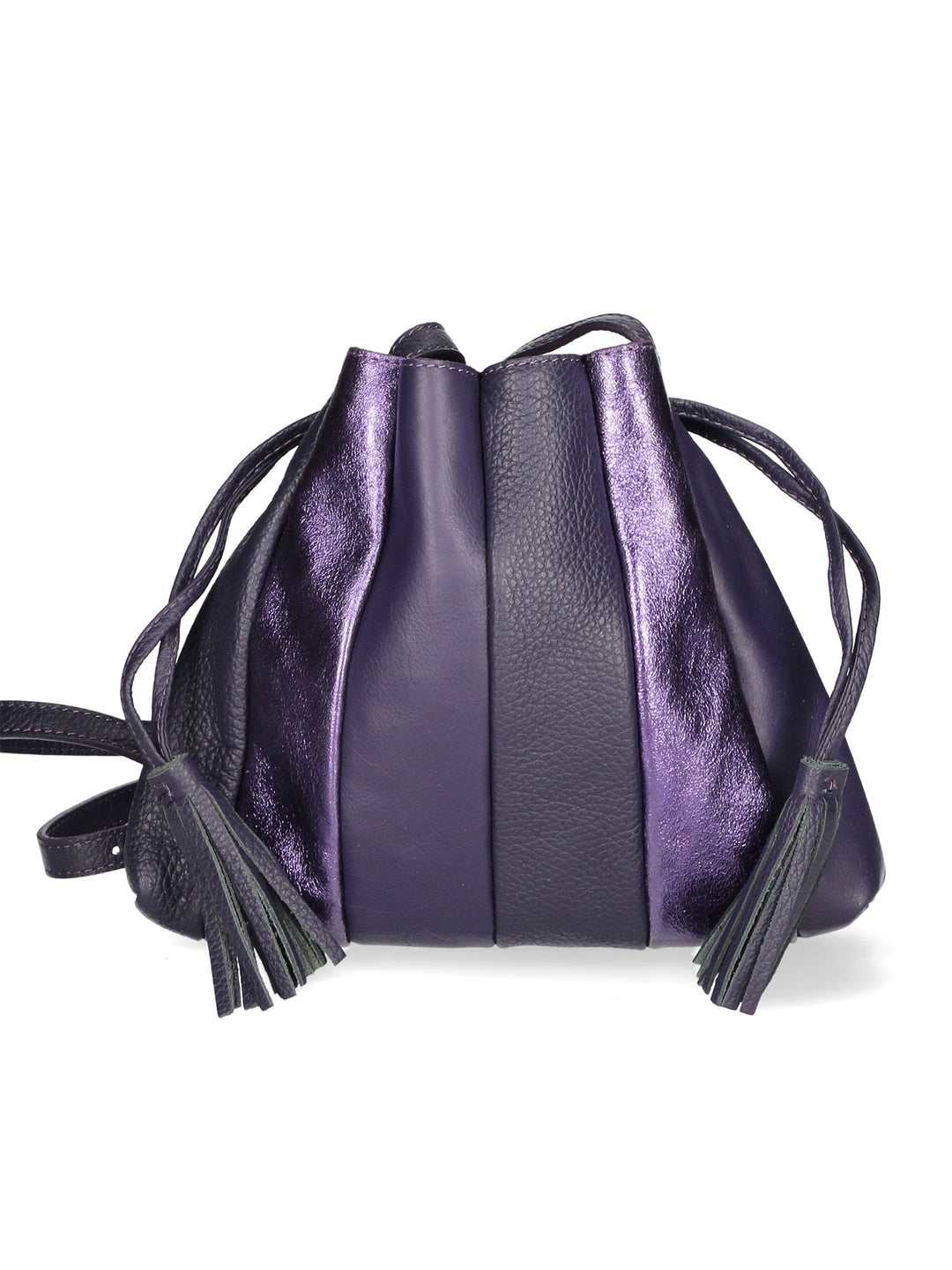 Borsa a spalla da Donna in Vera Pelle | Gave Lux | GLX2255204323FBG-VIOLA_PURPLE