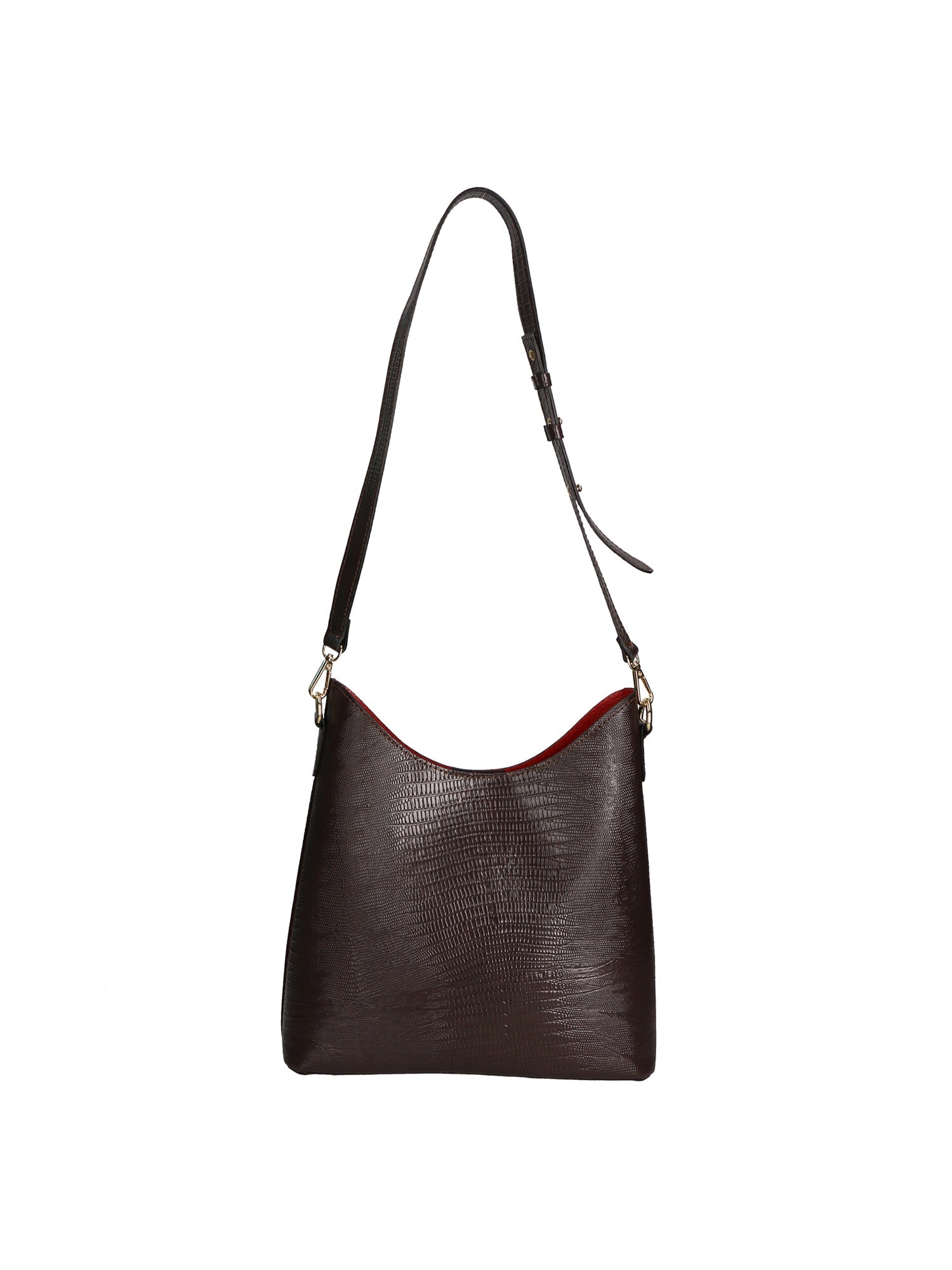 Borsa a spalla da Donna in Vera Pelle | Gave Lux | GLX220544223FBG-LU23_T.MORO_DARK_BROWN