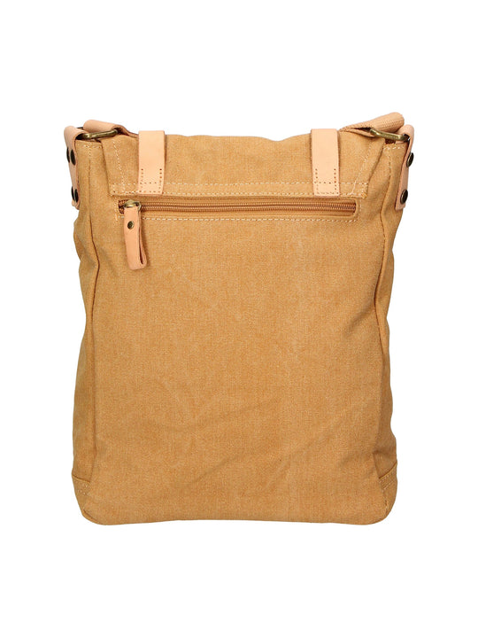 Milena Unisex-Schultertasche aus Canvas und Leder