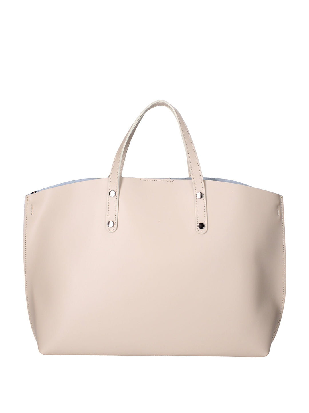 2094-L116_BEIGE Borsa a spalla da donna In Vera pelle