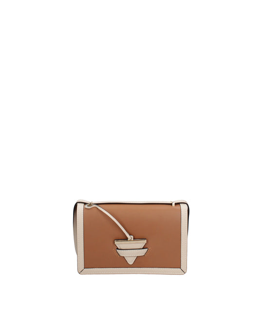 Borsa a tracolla da donna In Vera pelle | Gave Lux | GLX22132423FBG-CUOIO+BEIGE