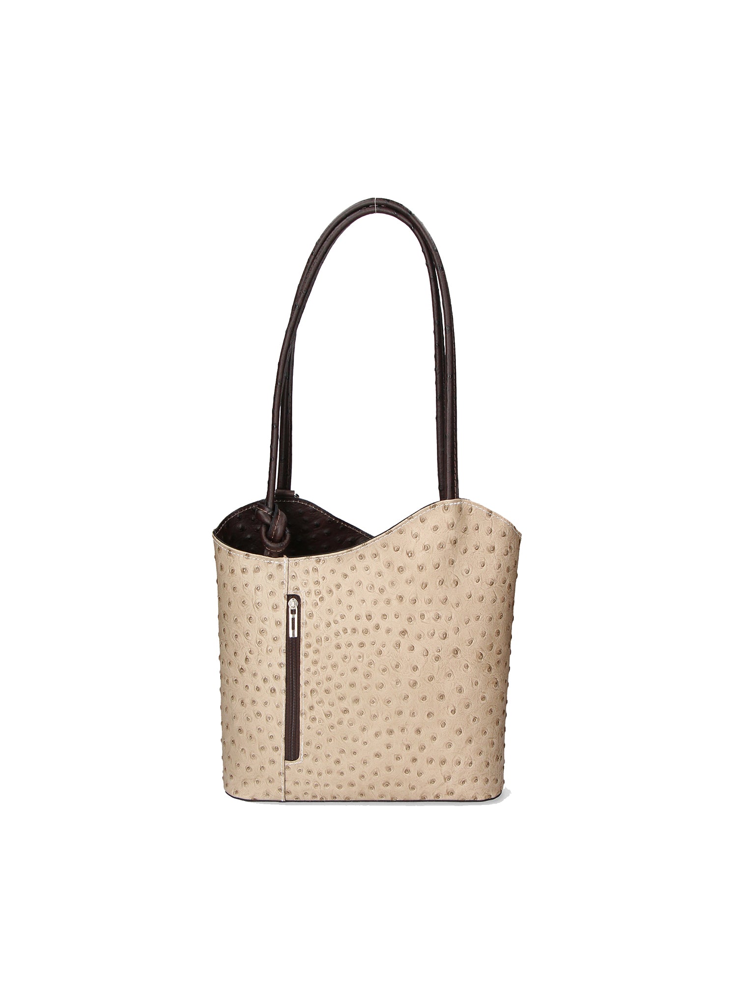 Zaino da Donna in Vera Pelle | Gave Lux | GLX22300523FBG-04_TAUPE_14_T.MORO
