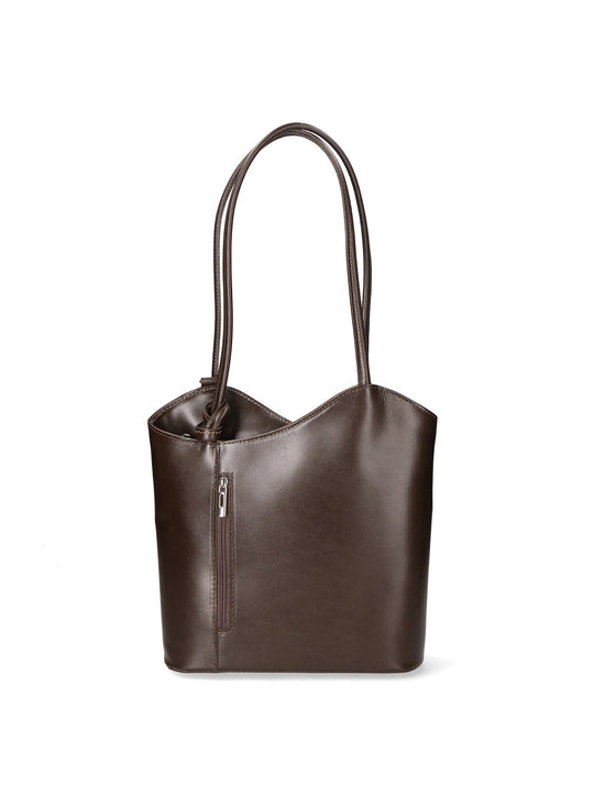 Borsa a spalla da Donna in Vera Pelle | Gave Lux | GLX22903923FBG-TMORO_DARK_BROWN