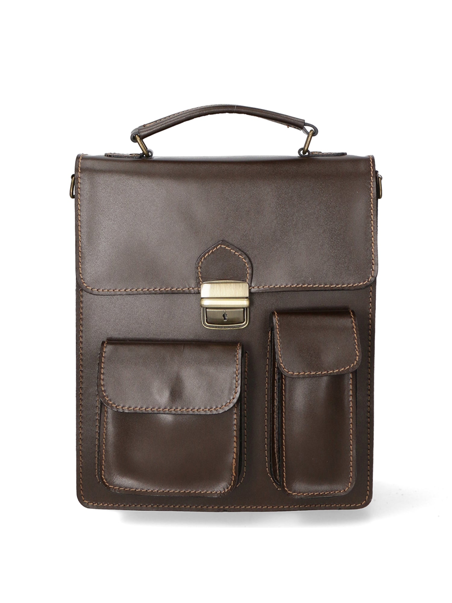Borsa da lavoro Unisex in Vera Pelle | Gave Lux | GLX22701323FBG-TMORO_DARK_BROWN