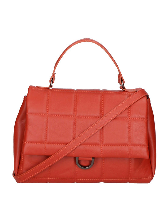 Lila Damenhandtasche aus echtem Leder