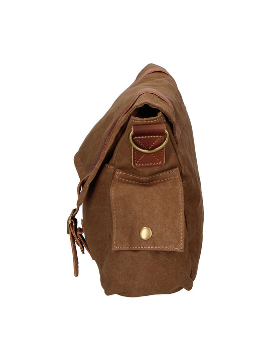Mina Unisex-Umhängetasche aus Canvas und Leder