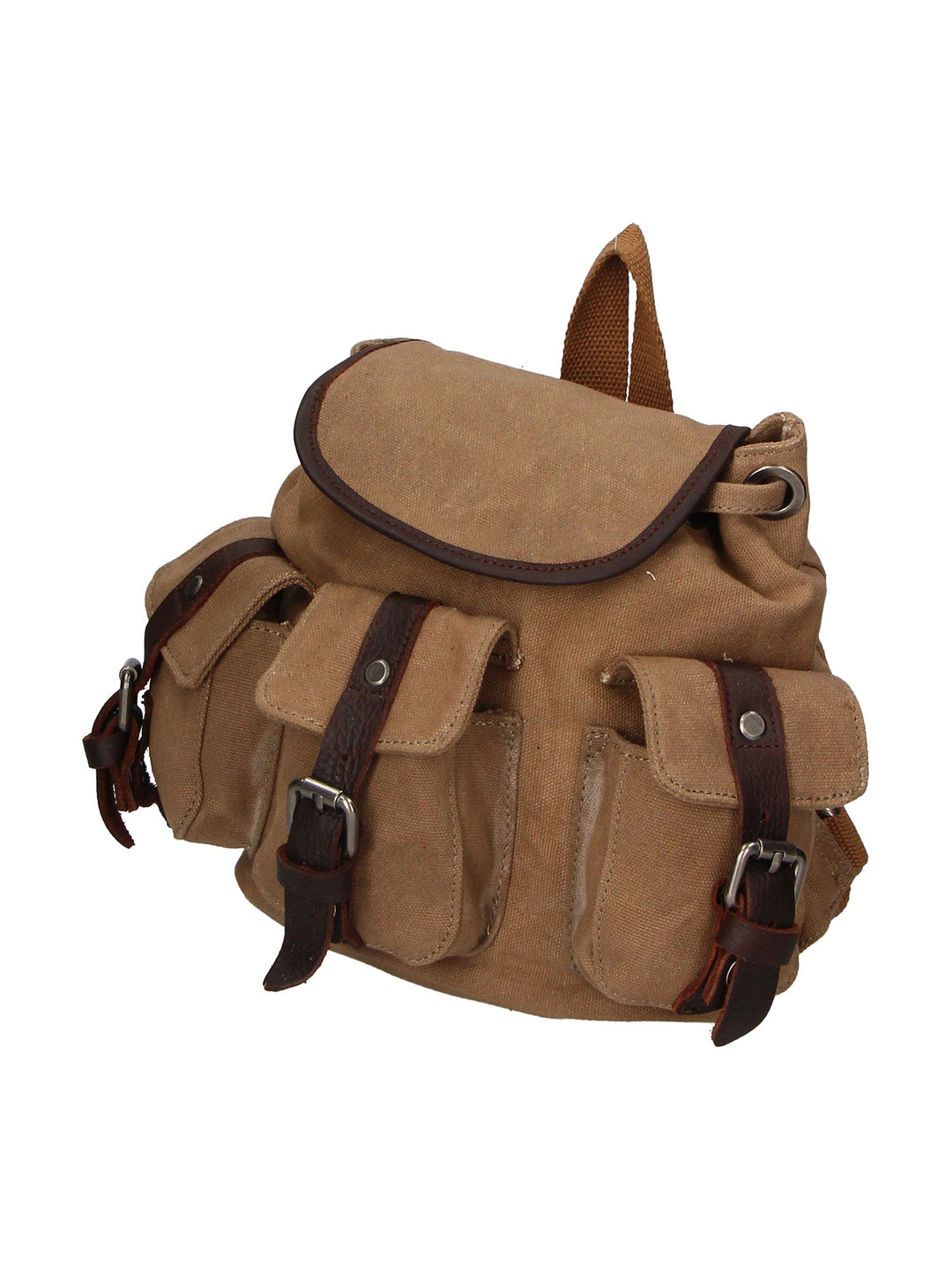 Micaela Unisex-Rucksack aus Canvas und Leder