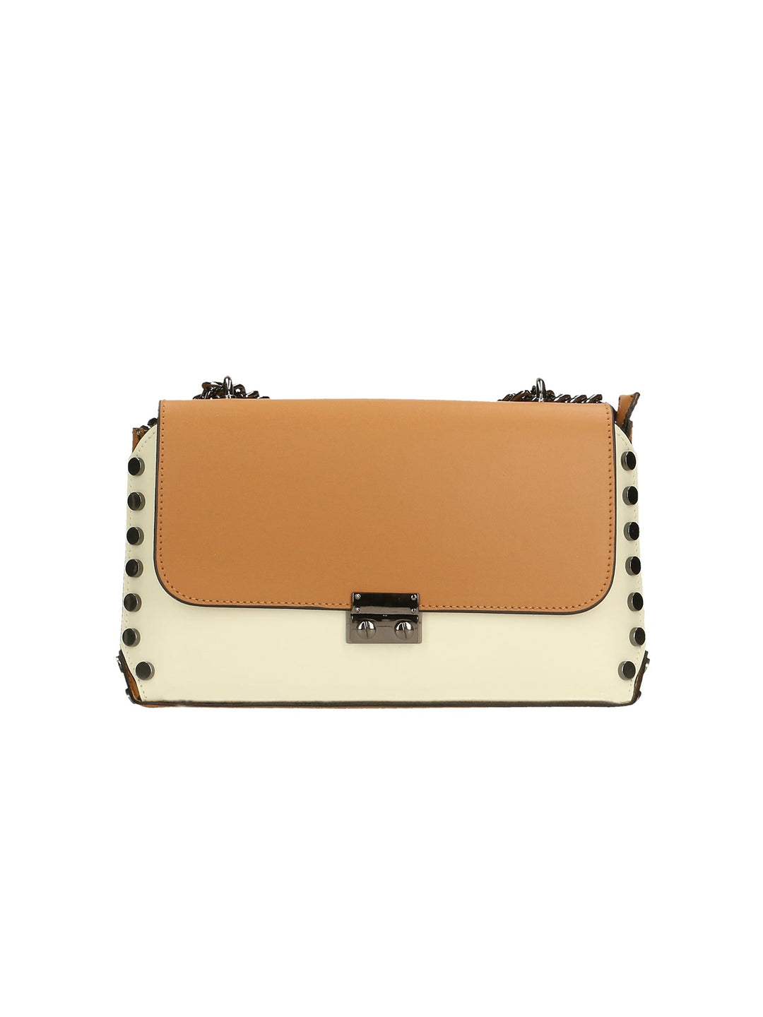 Borsa a tracolla da donna In Vera pelle | gave lux | GLX22864123FBG-BEIGE+CUOIO