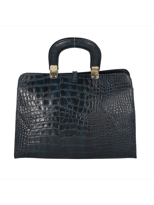 Celeste Borsa a mano da Donna in Vera Pelle