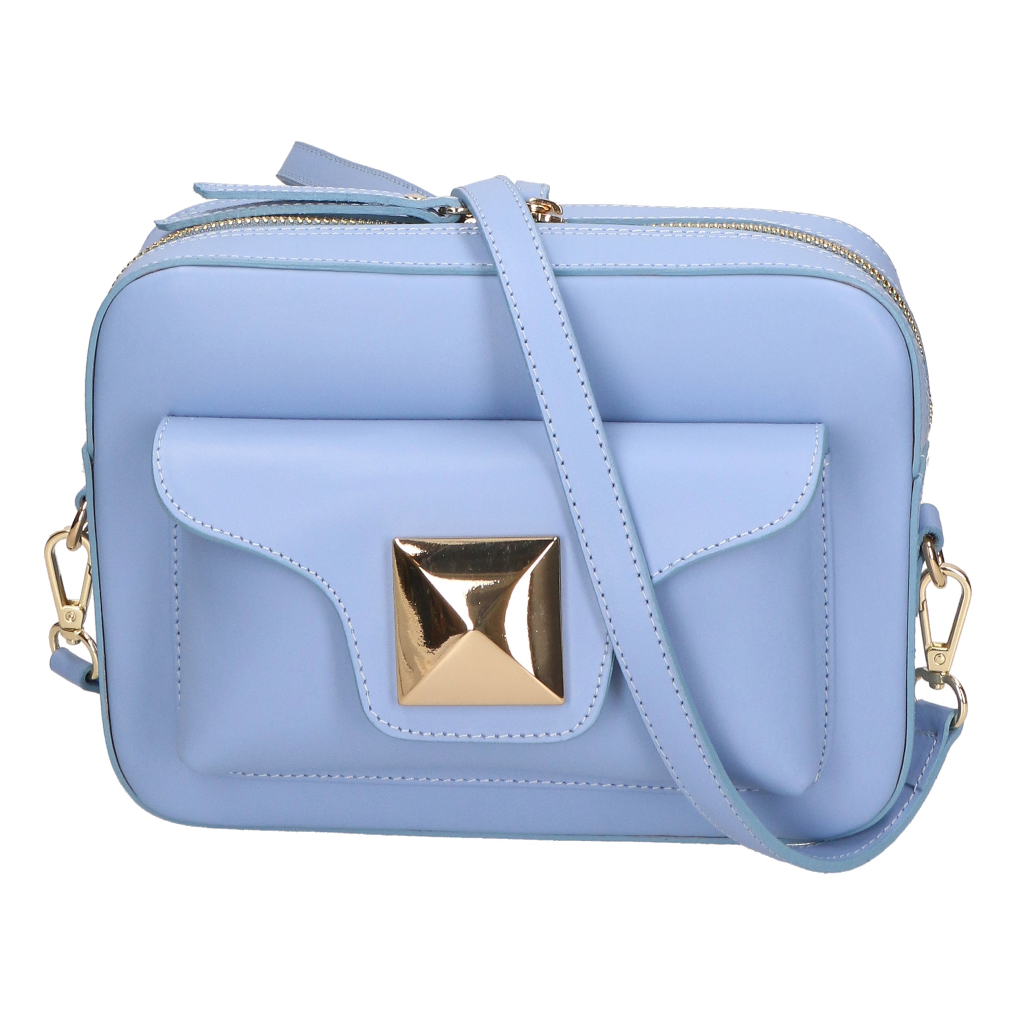 Borsa a tracolla da Donna in Vera Pelle | Gave Lux | GLX220601323FBG-L220_AZZURRO
