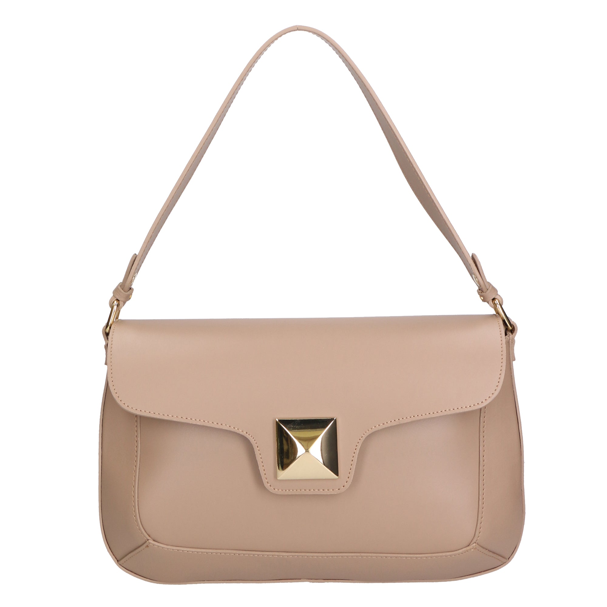 Borsa a spalla da Donna in Vera Pelle | Gave Lux | GLX220601523FBG-L110_TAUPE_CHIARO