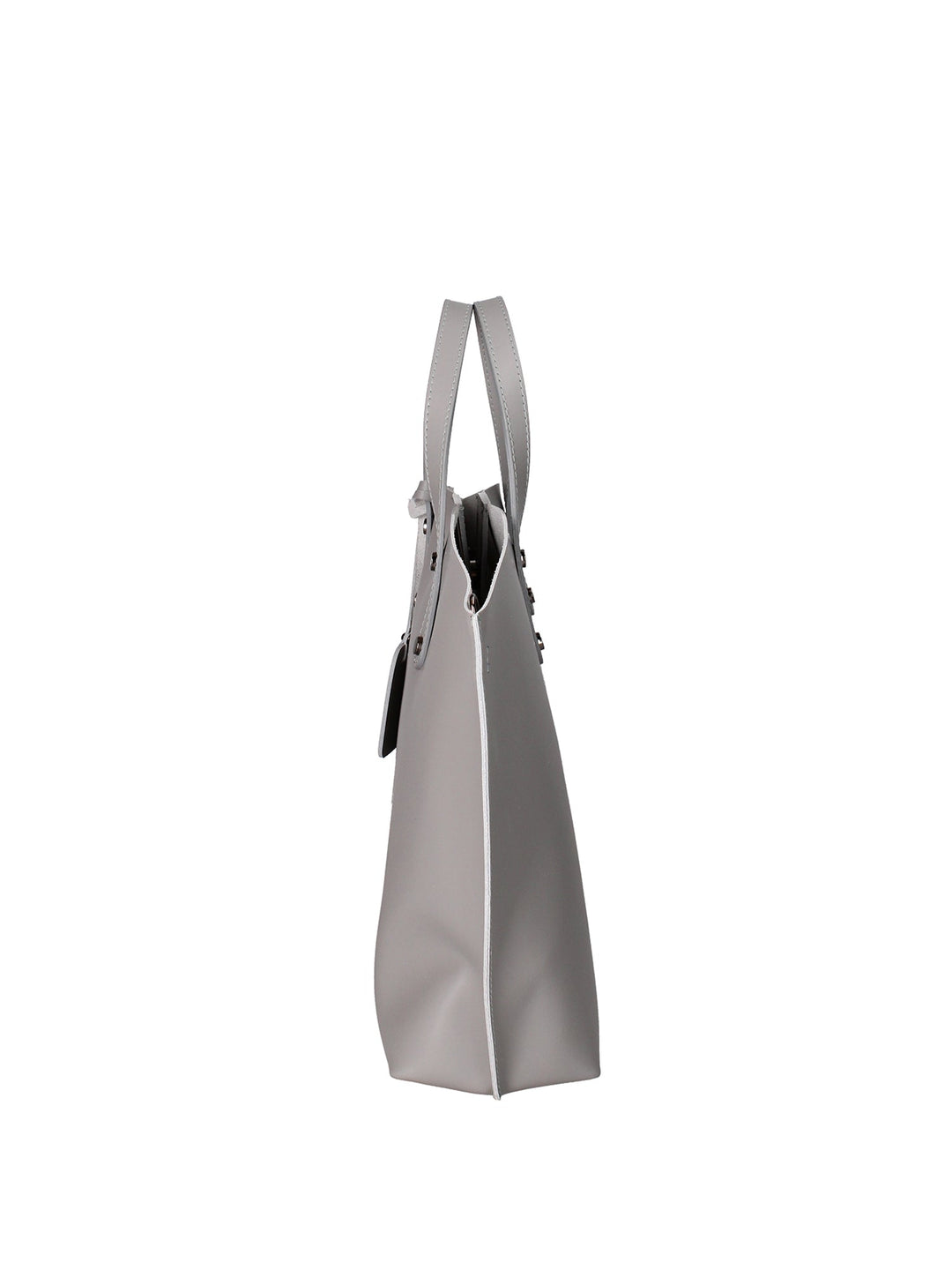 2094-L219_GRIGIO Borsa a spalla da donna In Vera pelle