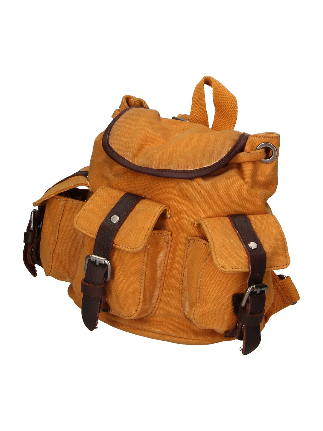 Micaela Unisex-Rucksack aus Canvas und Leder