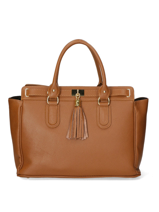 borsa a mano da Donna in Vera Pelle | Gave Lux | GLX228004823FBG-D17_CUOIO_SCURO_DARK_COGNAC