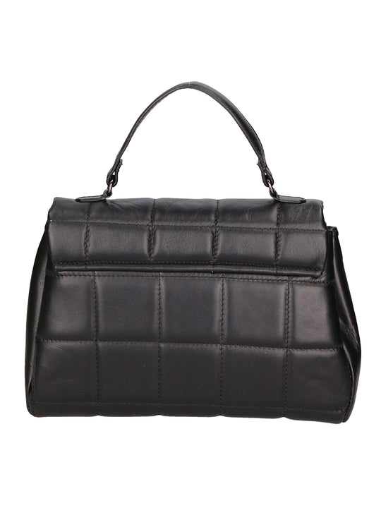 Lila Damenhandtasche aus echtem Leder