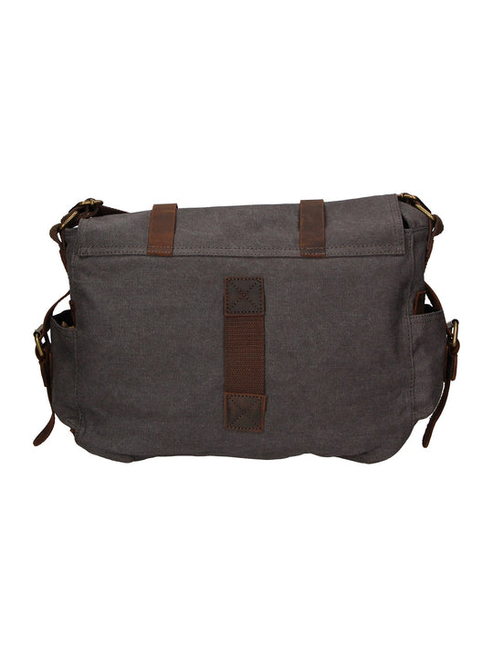 Melania Unisex-Umhängetasche aus Canvas und Leder