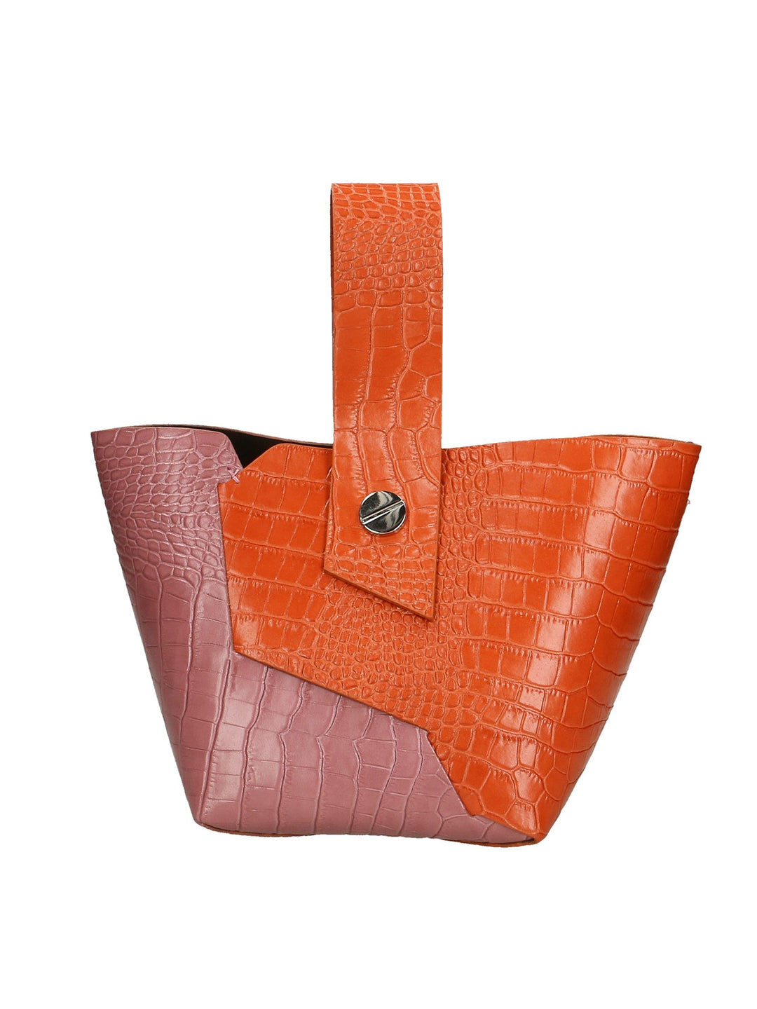 Borsa a mano da Donna in Vera Pelle | Gave Lux | GLX220064323FBG-C35+C73_ARANCIONE+MALVA
