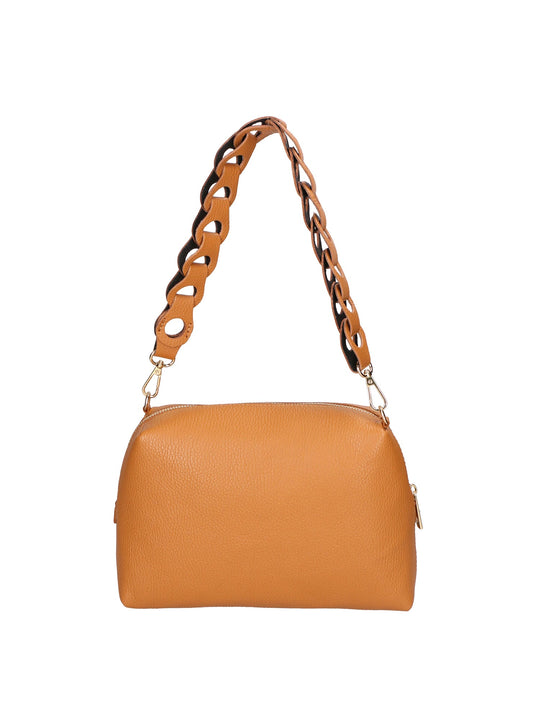Borsa a spalla da Donna in Vera Pelle | Gave Lux | GLX220644323FBG-CUOIO_COGNAC