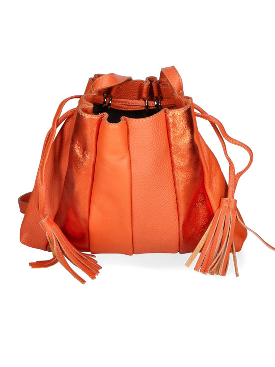Borsa a spalla da Donna in Vera Pelle | Gave Lux | GLX2255204323FBG-ARANCIO_ORANGE