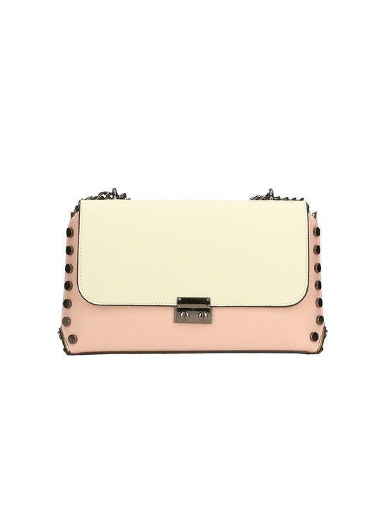 Borsa a tracolla da donna In Vera pelle | gave lux | GLX22864123FBG-ROSA+BEIGE