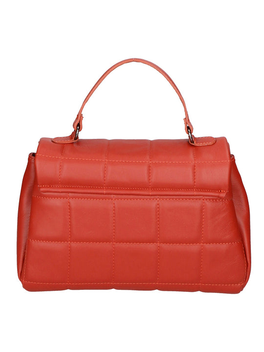 Lila Damenhandtasche aus echtem Leder