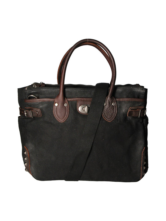 Melissa Unisex-Schultertasche aus Canvas und Leder