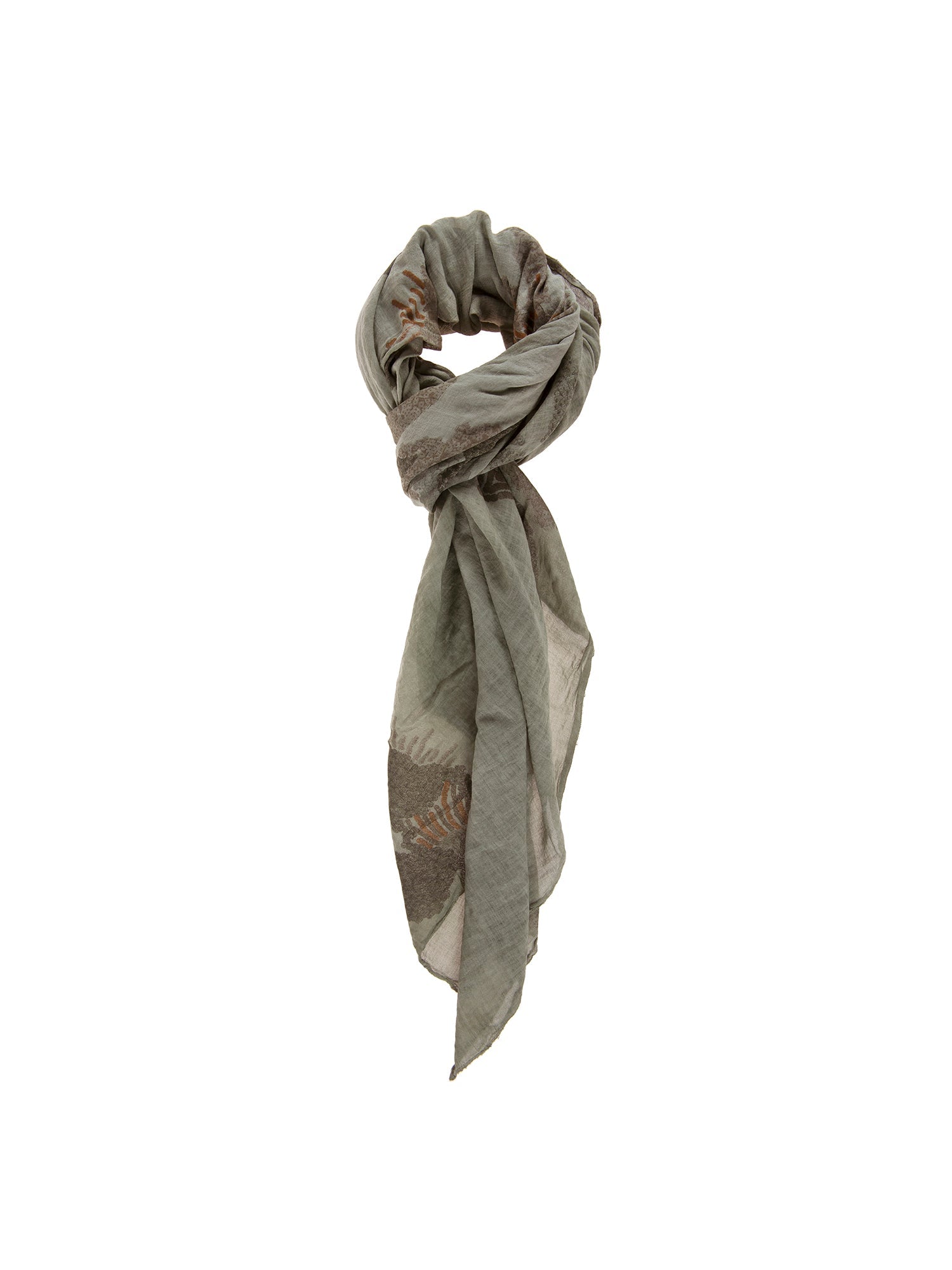 Foulard Unisex in Cotone e seta | Gave Lux | GLX22L200723FBG-VERDE