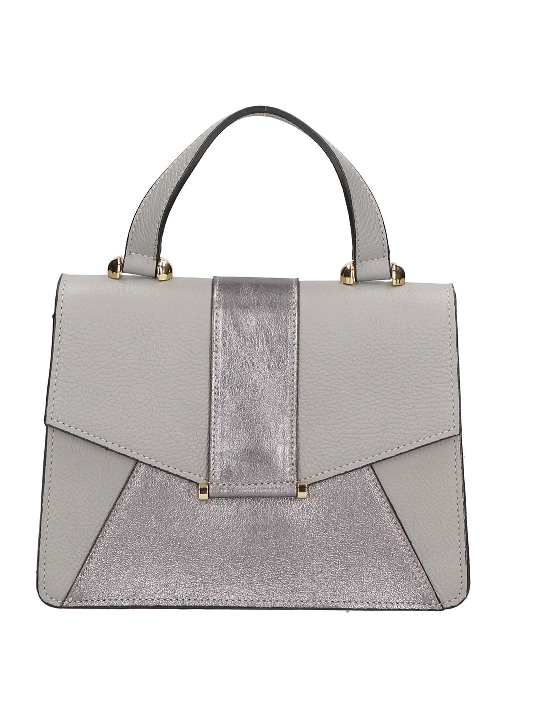 Borsa a mano da Donna in Vera Pelle | Gave Lux | GLX2219184823FBG-GRIGIO+FERRO