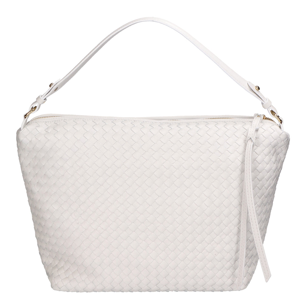 Irene Borsa a spalla da Donna in Vera Pelle