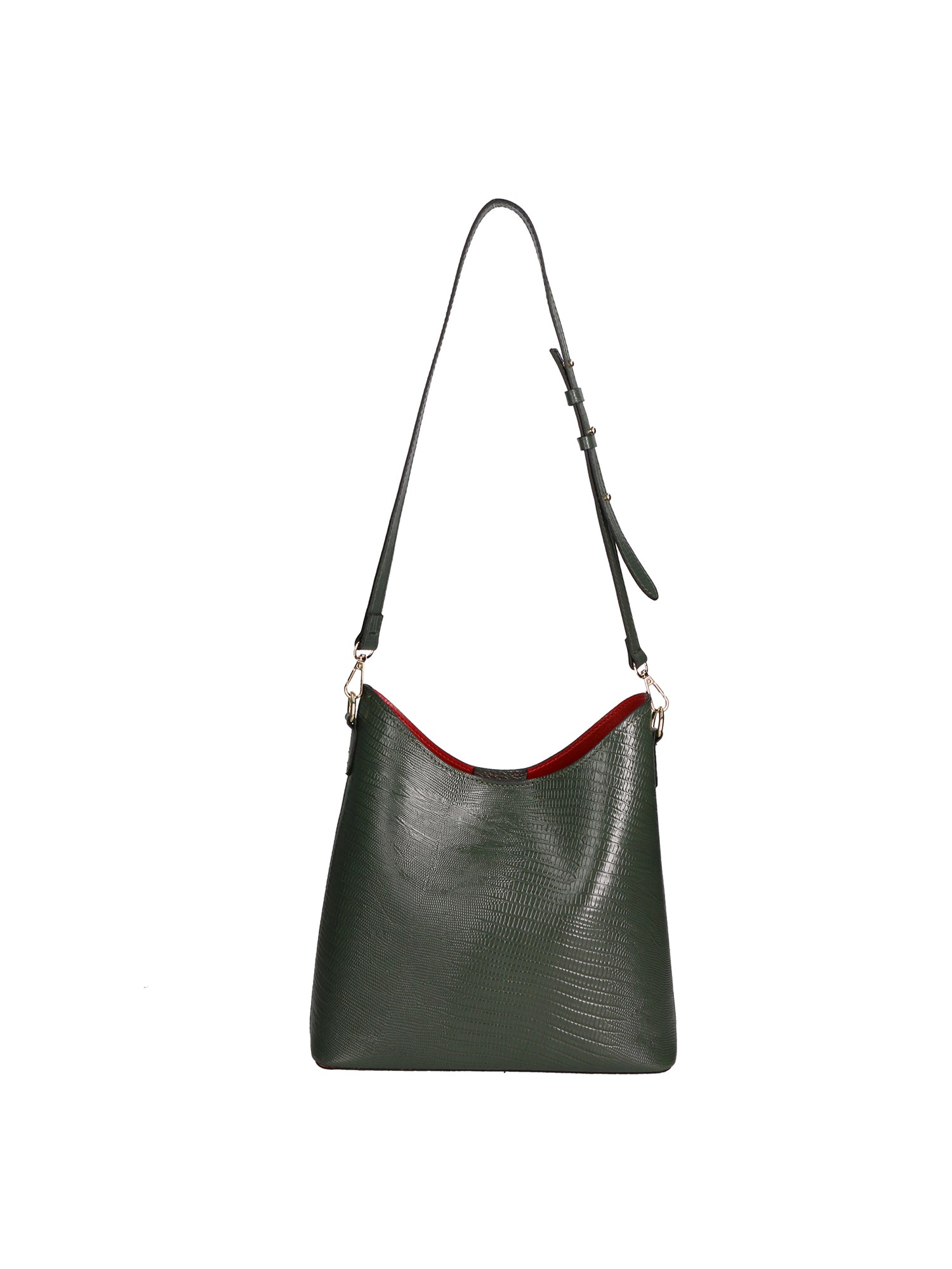 Borsa a spalla da Donna in Vera Pelle | Gave Lux | GLX220544223FBG-LU14_VERDE_SCURO_DARK_GREEN