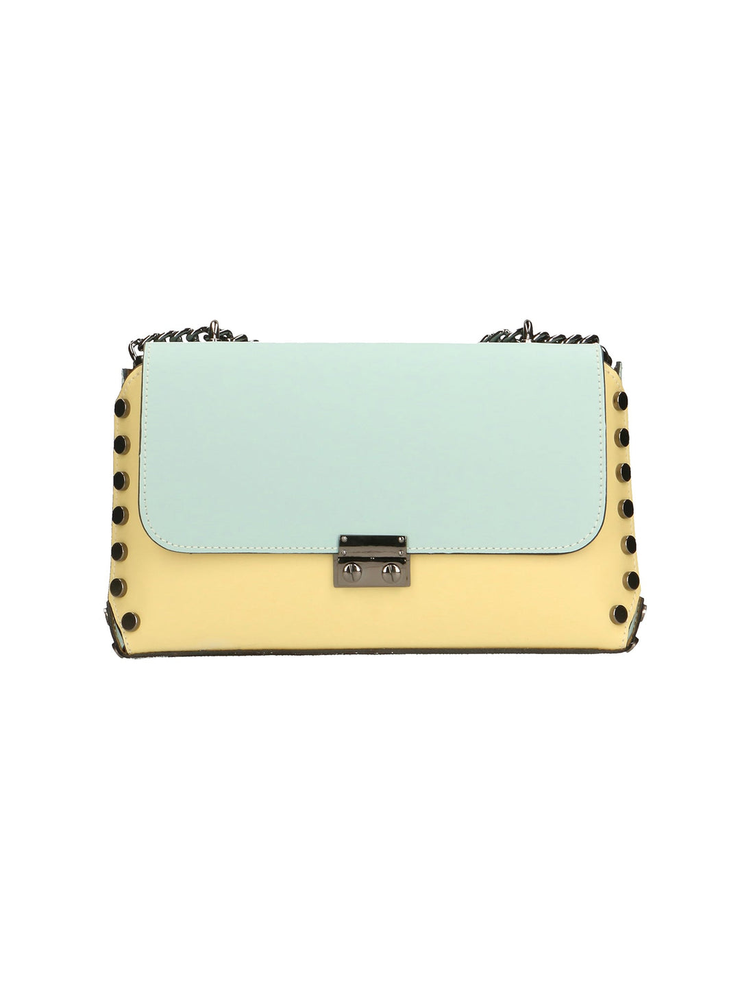 Borsa a tracolla da donna In Vera pelle | gave lux | GLX22864123FBG-GIALLO+MARINA