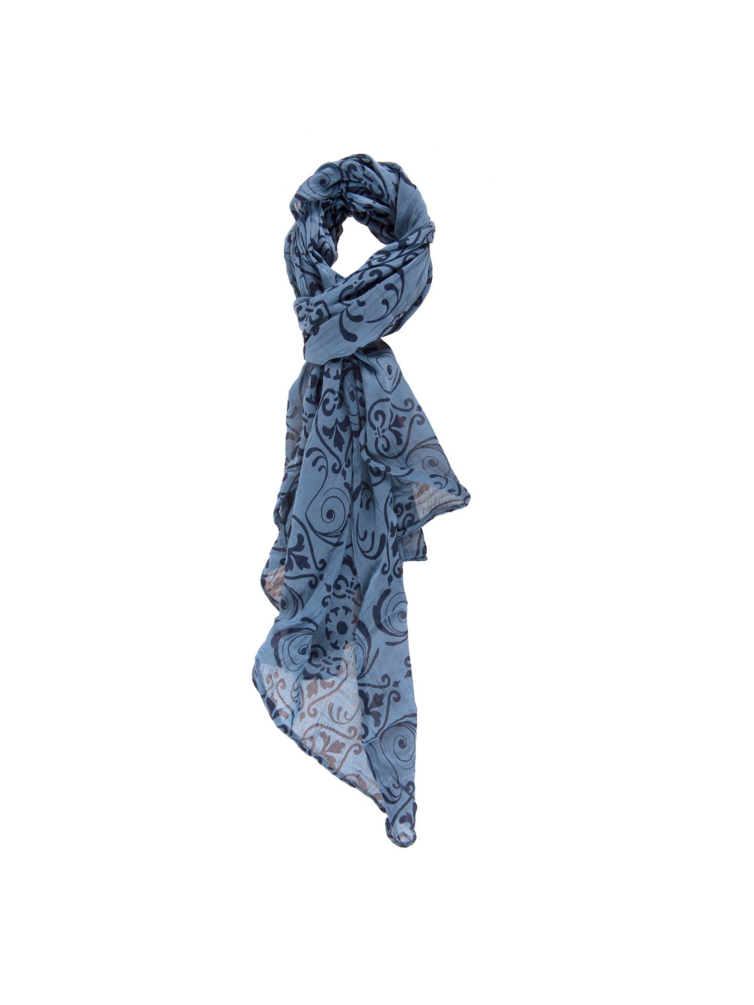 Foulard Unisex in Cotone e seta | Gave Lux | GLX22L100423FBG-BLU