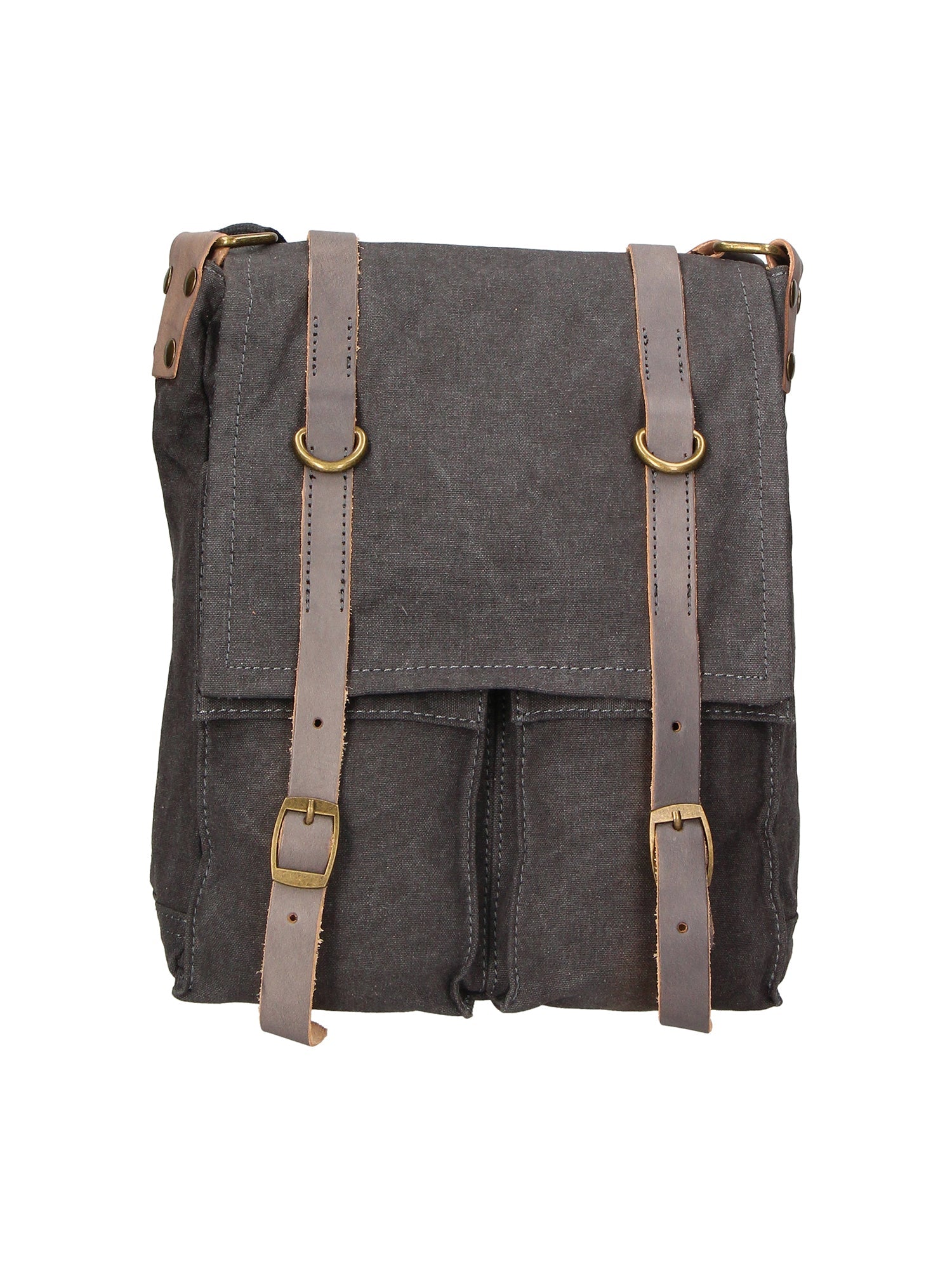 Borsa a tracolla unisex in Canvas e pelle | Gave Lux | GLX22ZG300923FBG-NERO_BLACK