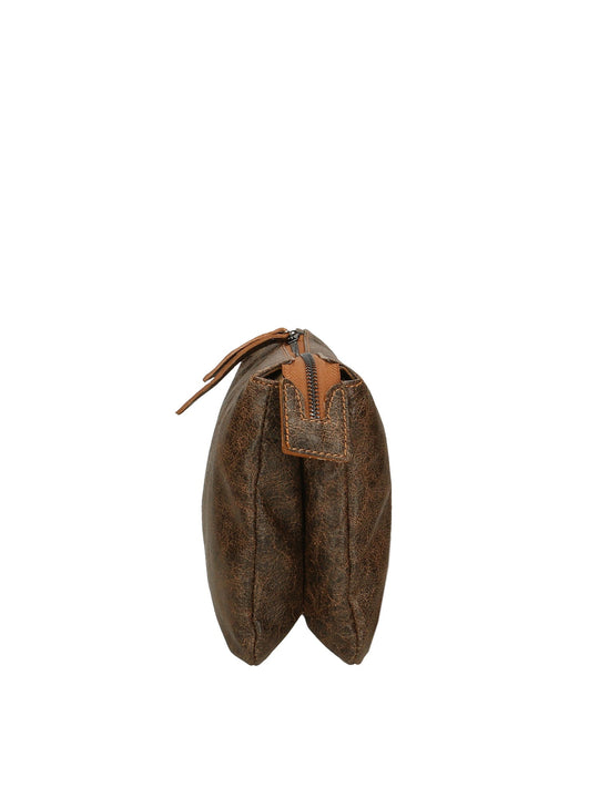 Women's clutch bag in genuine leather