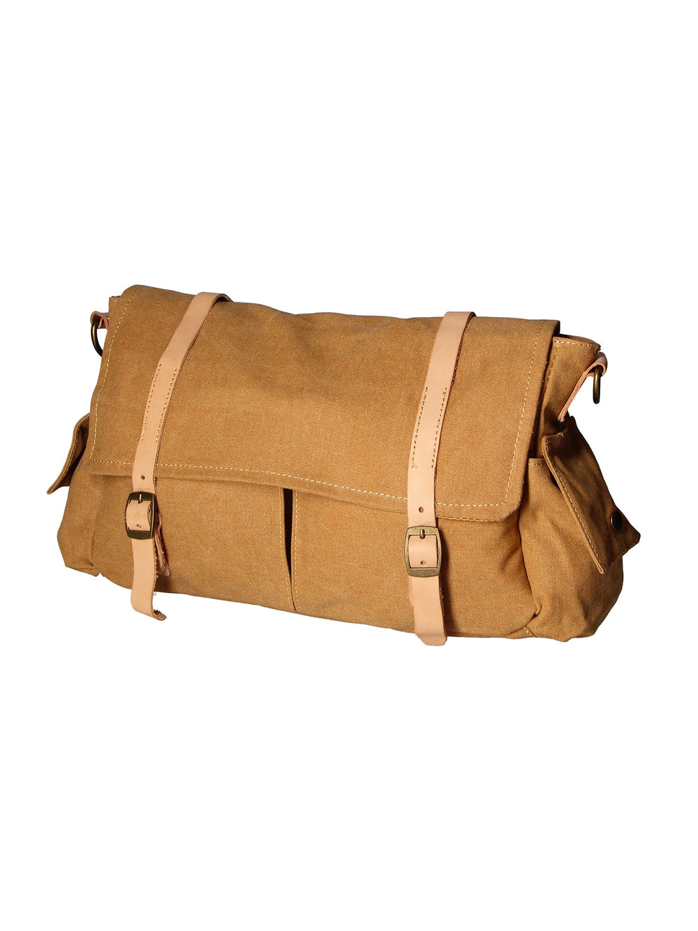 Mina Unisex-Umhängetasche aus Canvas und Leder